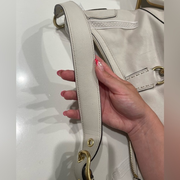 Y2K Style Coach Cream White Leather Hobo Hampton Bag - Picture 16 of 16
